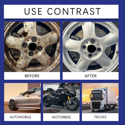 Powerful, multifunctional rust remover spray for cars – works on bumpers, exhaust pipes, and trim, effortlessly removing rust in minutes