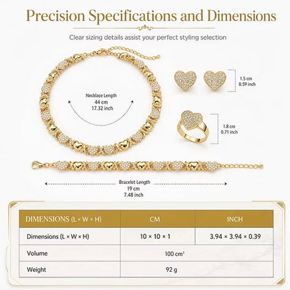 🎁 Early Christmas Hot Sale 50% OFF🎅 Classic Heart Shape Jewelry 4-Piece Set