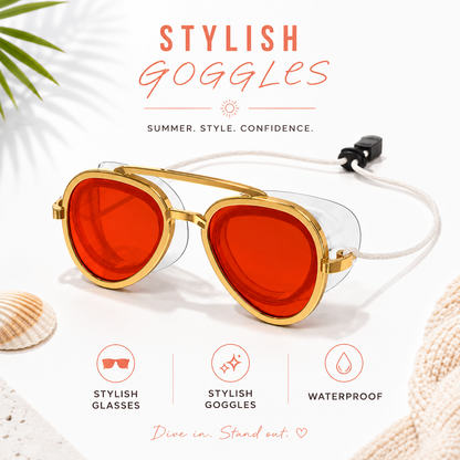 🌊 Stylish Swim Goggles: Dive Into Summer, Glow Like the Sun ✨