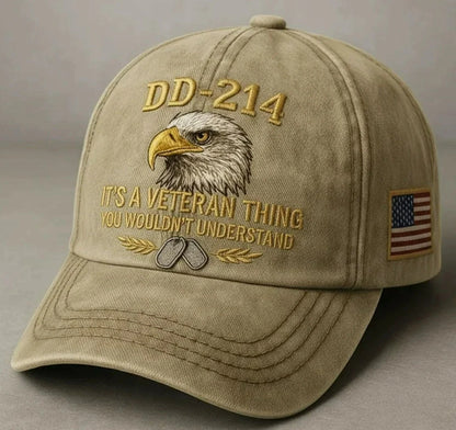 DD-214 Veteran Flat-embroidery cap