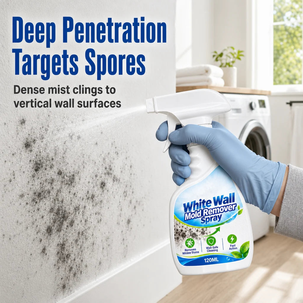 🧴50% OFF NOW! Fast-Acting Wall Mold Remover Spray, Deep Penetrating Mildew Cleaner, Quick Restoration Mold Removal Spray for Home Walls & Bathroom