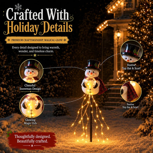 🎄 Snowman Magic Fountain – LED Garden Light❄️