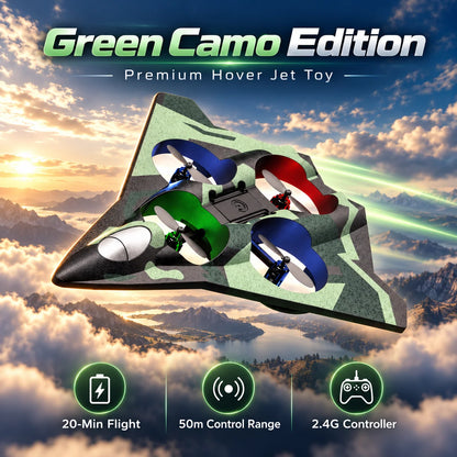 🚀 Stealth RC Hover Jet – 360° Stunts & Stable Flight