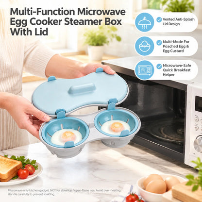 🥚Multi‑Function Microwave Egg Cooker Steamer Box With Lid