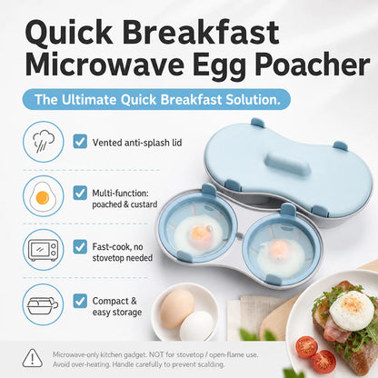 🥚Multi‑Function Microwave Egg Cooker Steamer Box With Lid