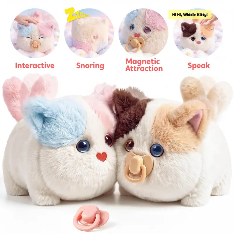 Interactive Fluffy Cat Plush Toy