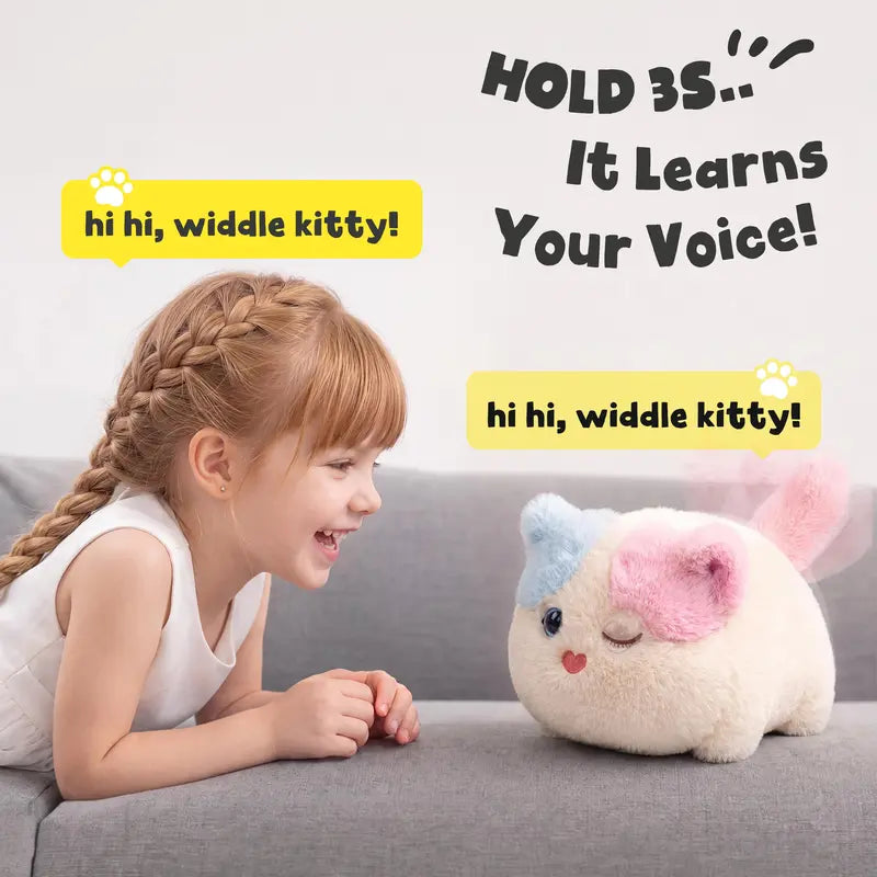 Interactive Fluffy Cat Plush Toy
