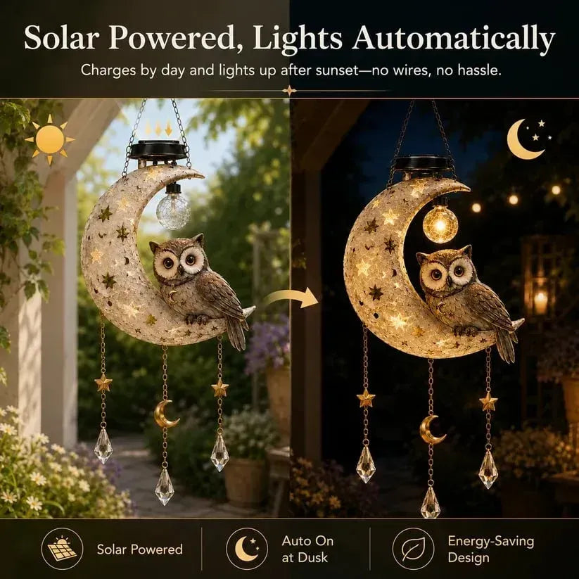 🌙Solar Owl Moon Garden Light🦉