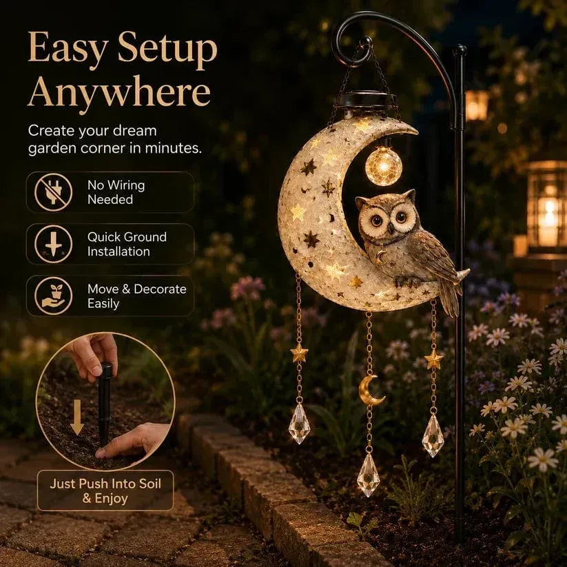 🌙Solar Owl Moon Garden Light🦉