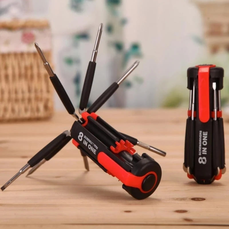 📢📢40% OFF !! ⏰ 8-in-1 Folding Screwdriver – Built-In LED Work Light & Flashlight