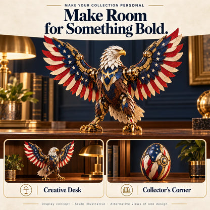 🔥last Day 49% Off -🦅 American Eagle Transforming Egg – Stars & Stripes Mechanical Figure With Bold Wing Details