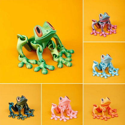🐸✨ 3D Printed Magnetic Frog – Colorful Fridge Magnet & Whimsical Desk Decor
