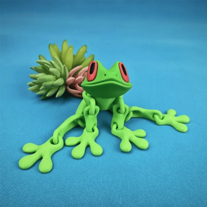 🐸✨ 3D Printed Magnetic Frog – Colorful Fridge Magnet & Whimsical Desk Decor