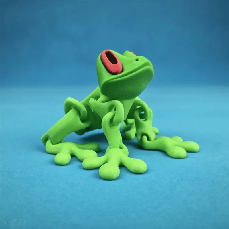 🐸✨ 3D Printed Magnetic Frog – Colorful Fridge Magnet & Whimsical Desk Decor