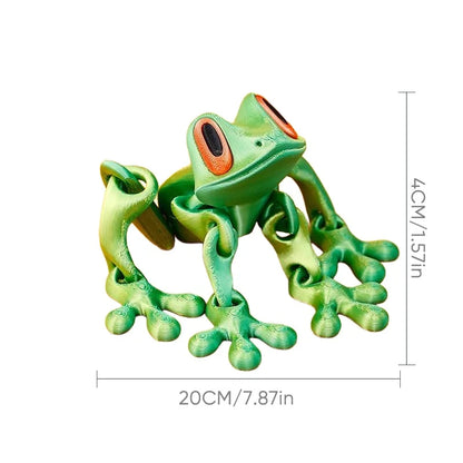 🐸✨ 3D Printed Magnetic Frog – Colorful Fridge Magnet & Whimsical Desk Decor
