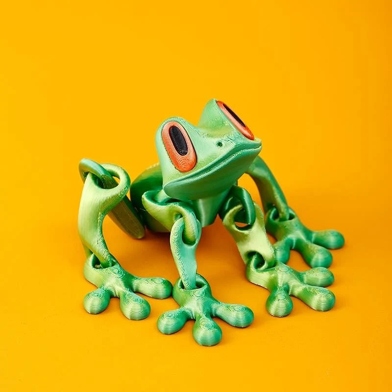 🐸✨ 3D Printed Magnetic Frog – Colorful Fridge Magnet & Whimsical Desk Decor