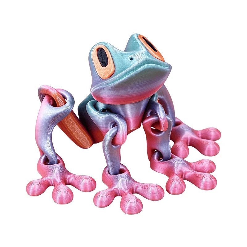 🐸✨ 3D Printed Magnetic Frog – Colorful Fridge Magnet & Whimsical Desk Decor