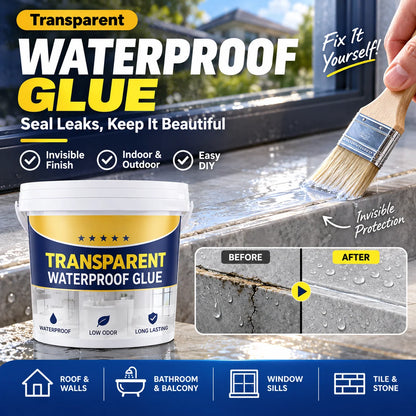 Transparent Waterproof Glue Coating Sealant for Bathroom Kitchen Roof and Windowsill Leak Repair with Brush