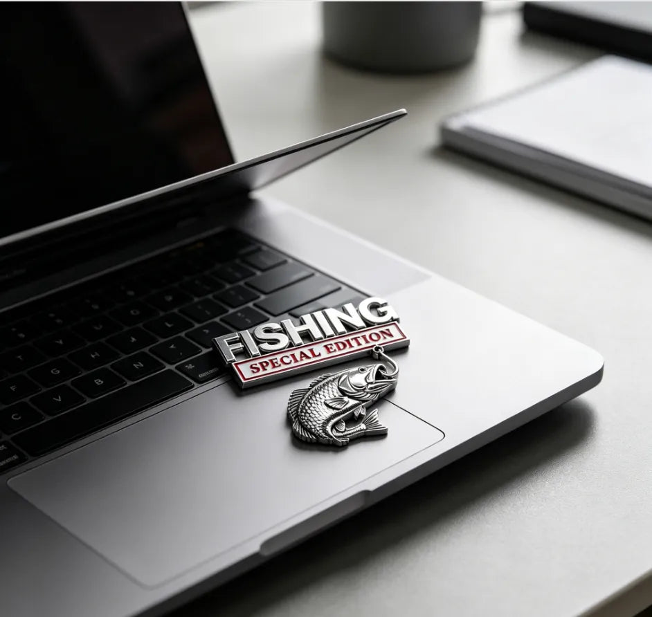 🎣 Fishing Special Edition Premium 3D Metal Vehicle Emblem Badge