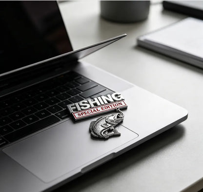 🎣 Fishing Special Edition Premium 3D Metal Vehicle Emblem Badge