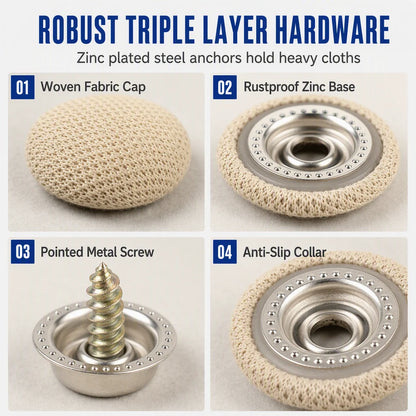 ⏳Time-Limited Special⏰Car Headliner Repair Kit for Fixing Sagging Roof Fabric Auto Interior Ceiling Snap Buttons and Retainer Rivets with Installation Tools