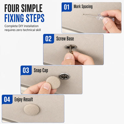 ⏳Time-Limited Special⏰Car Headliner Repair Kit for Fixing Sagging Roof Fabric Auto Interior Ceiling Snap Buttons and Retainer Rivets with Installation Tools