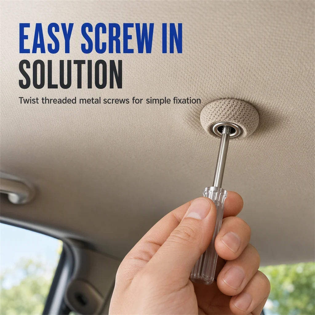 ⏳Time-Limited Special⏰Car Headliner Repair Kit for Fixing Sagging Roof Fabric Auto Interior Ceiling Snap Buttons and Retainer Rivets with Installation Tools