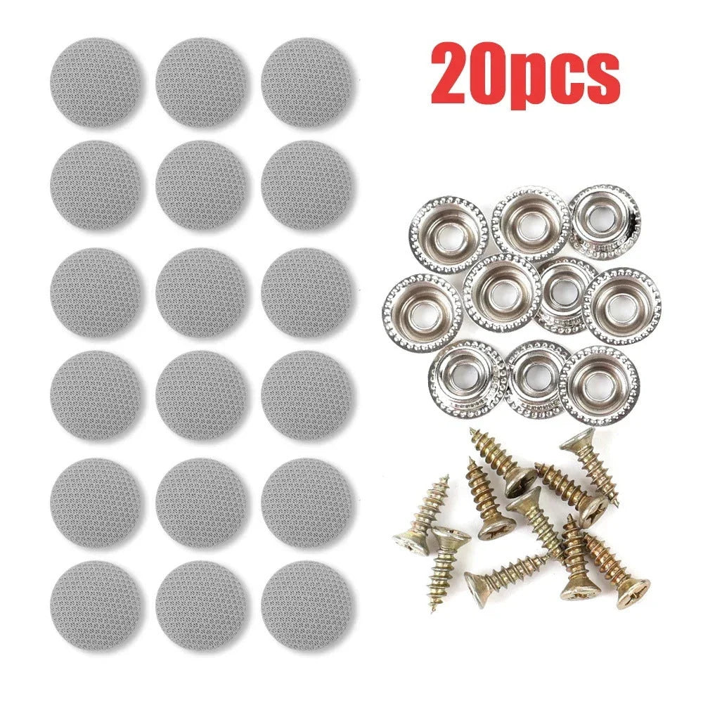 ⏳Time-Limited Special⏰Car Headliner Repair Kit for Fixing Sagging Roof Fabric Auto Interior Ceiling Snap Buttons and Retainer Rivets with Installation Tools