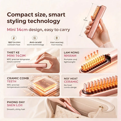Hot Sale Wireless Rapid-Heating Portable Curling Iron❤️Always kept in a woman's small bag