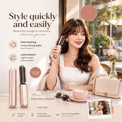 Hot Sale Wireless Rapid-Heating Portable Curling Iron❤️Always kept in a woman's small bag
