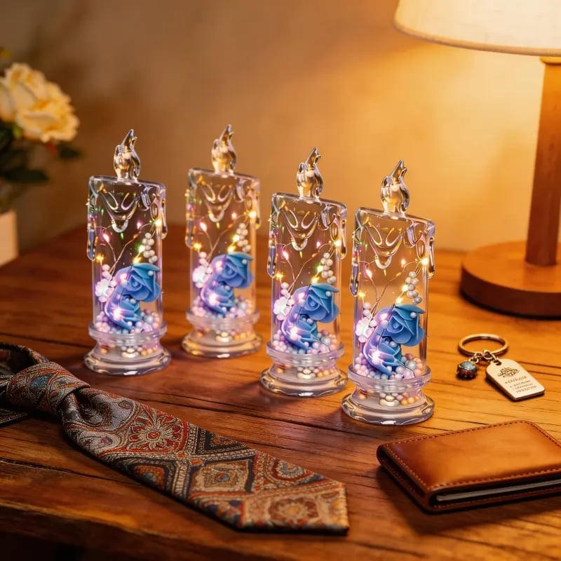 Buy 1 Get 1 Free🌹Realistic Rose Candle Lights — Battery-Powered, Smoke-Free LED Roses for Home Decor, Weddings, Parties & Gifts ✨