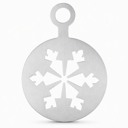 ☕ Stainless Steel Coffee Latte Art Stencil Template - Precision Powder Duster Mold 🍰