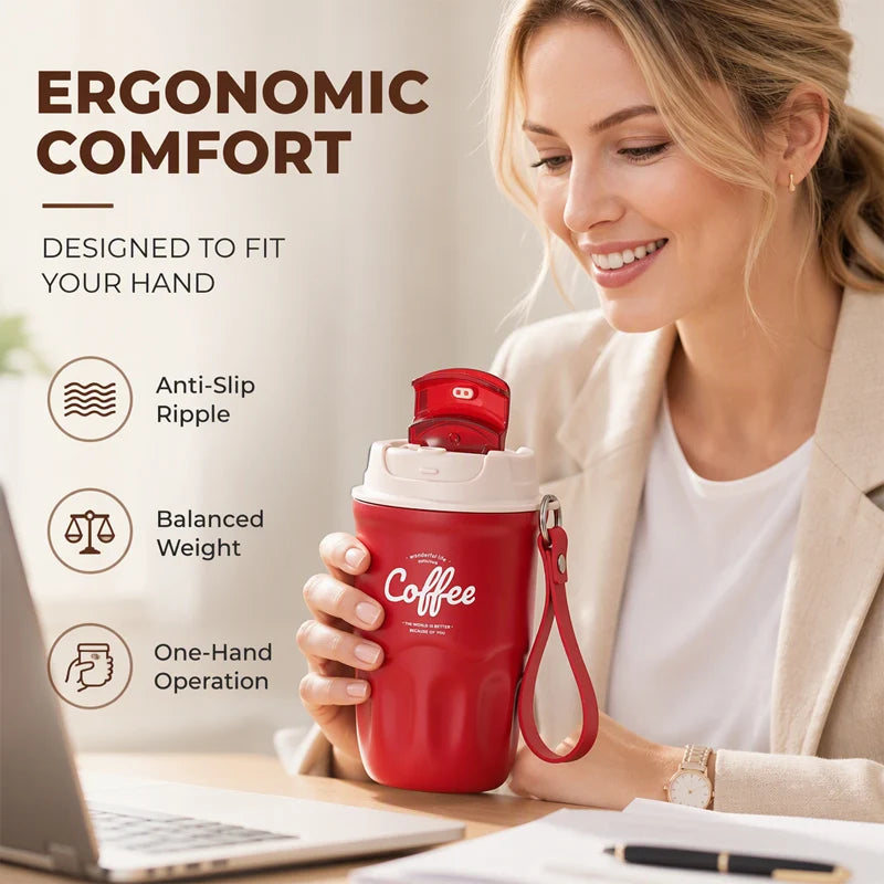 Portable Smart Thermal Coffee Cup with Temperature Display