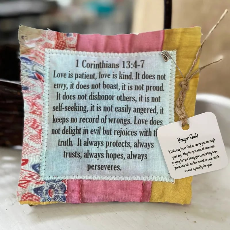 🔥Limited Time Buy 1 Get 1 Free🔥✝️Best Encouraged And Blessed Gift-Prayer Quilt with cross inside