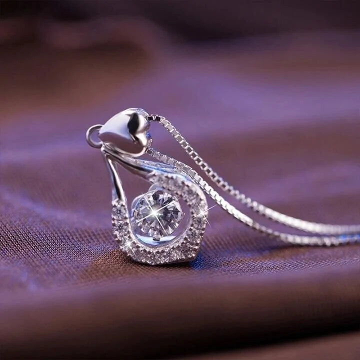 ⏳Time-Limited Special⏰Twinkling Heart Waterdrop Stone Necklace💎