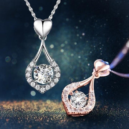 ⏳Time-Limited Special⏰Twinkling Heart Waterdrop Stone Necklace💎