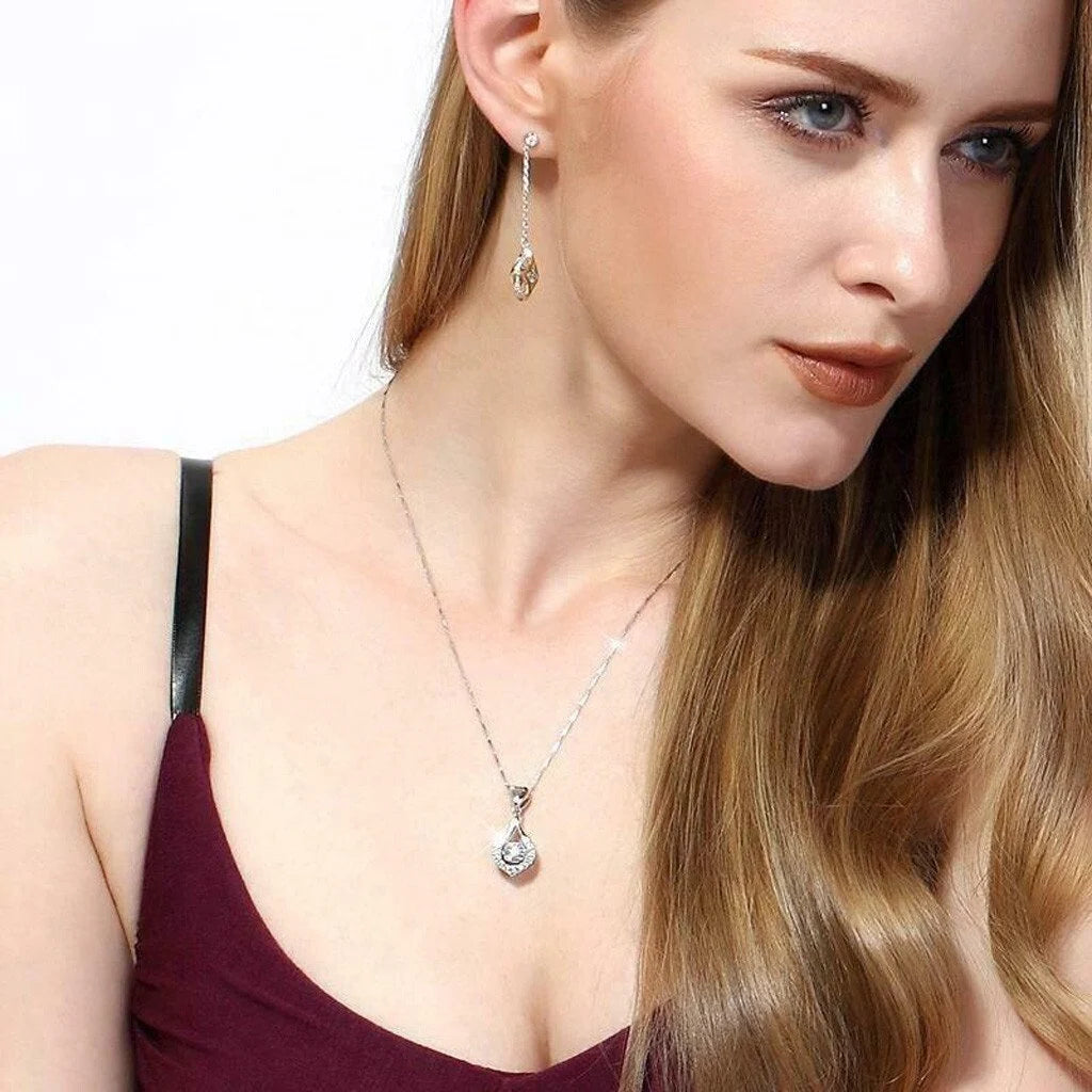 ⏳Time-Limited Special⏰Twinkling Heart Waterdrop Stone Necklace💎