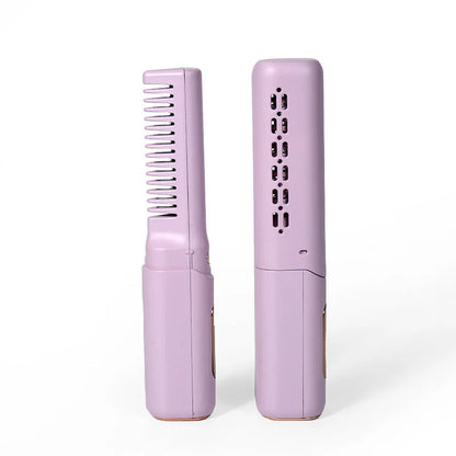 💇‍♀️ Cordless Hair Straightener Comb: 3 Heat Settings, 30s Fast Heat, Auto Shut-Off