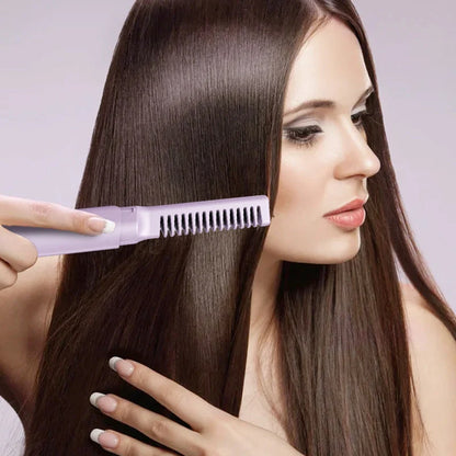 💇‍♀️ Cordless Hair Straightener Comb: 3 Heat Settings, 30s Fast Heat, Auto Shut-Off