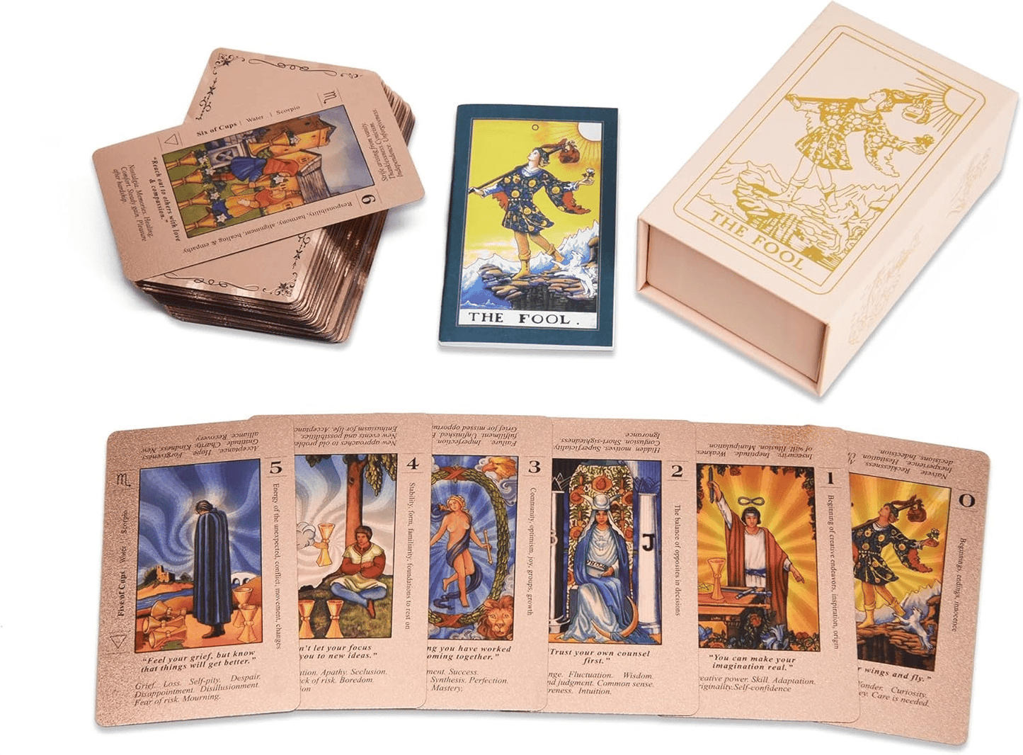 Rose Gold Tarot Cards with Guide Book🔮