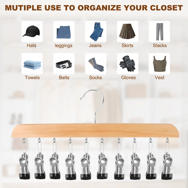 🔥Closet Organizer with 10 Clips - Space Saving Hanging Closet Organizer   🔥🔥 Buy 3, Get 15% Off