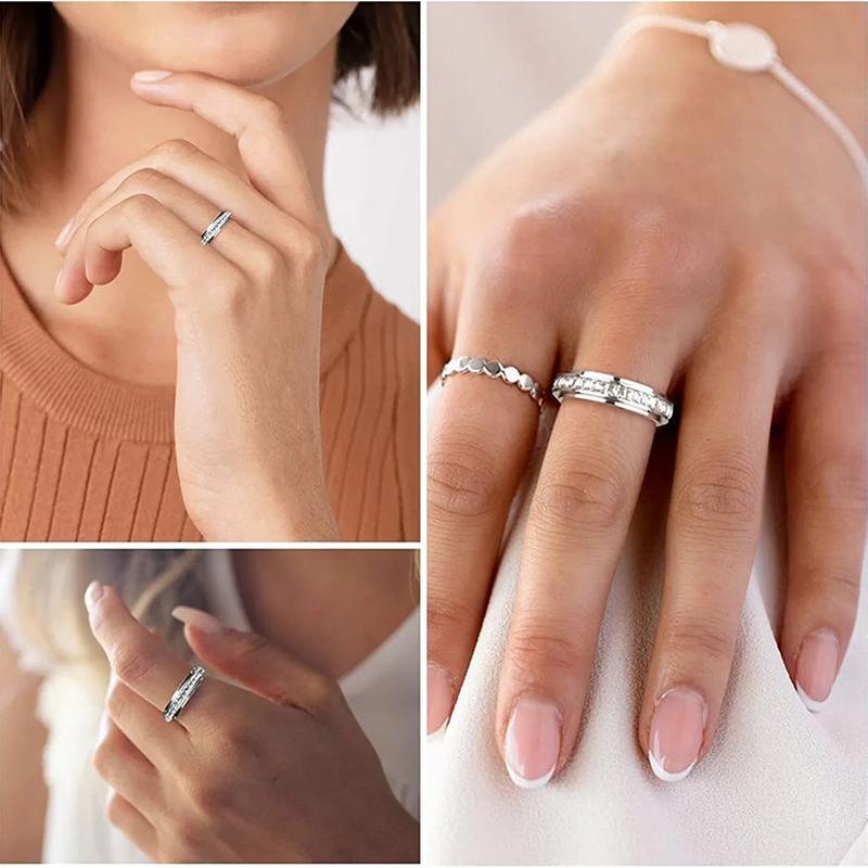 ✨Buy One Get One Free🎁 Spinning Anxiety Relief Ring, Lucky Vow Waterproof Jewelry