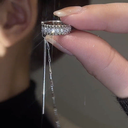 🔥🔥Cube molecular tassel long ear clip 🥳🥳Buy 2 Get 10% Off