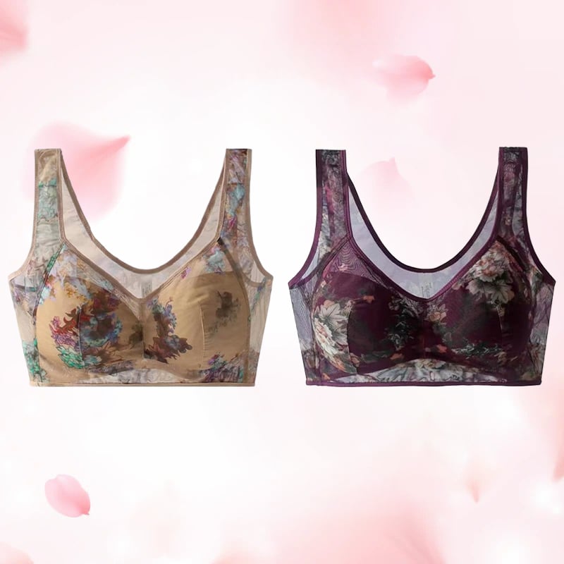 🔥Cooling Comfort Bra Made From Ice Silk And Lace👍