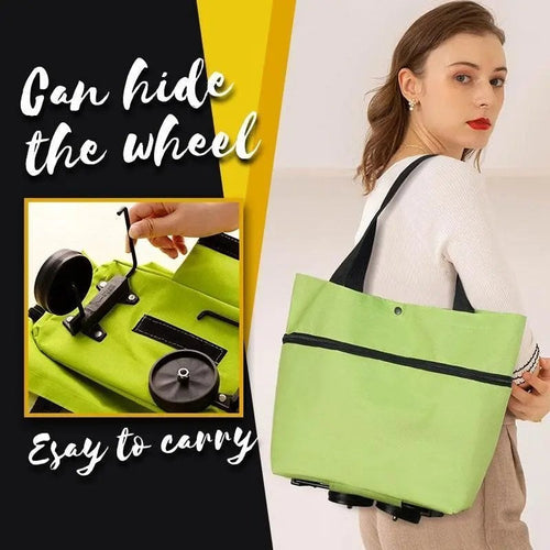 🏆 Last Day Special Price £12.99 ! 🔥 2-in-1 Shopping Bag Foldable Green Bag