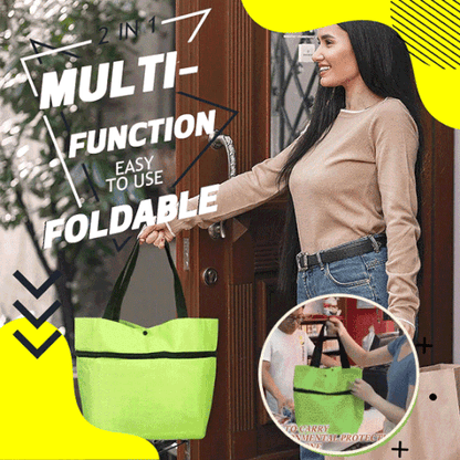 🔥LAST DAY 40% OFF🔥 2 in 1 Foldable Shopping Cart Bag🎁