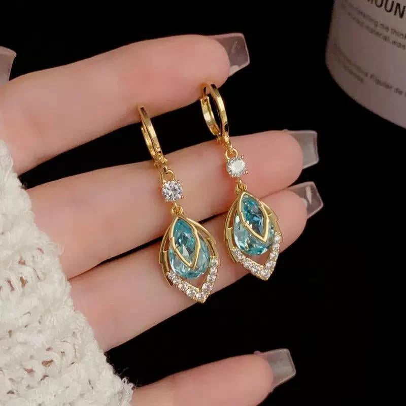 ⏳Limited-time ⏰Sky Blue Drop Dangle Hoop Earrings💧💍