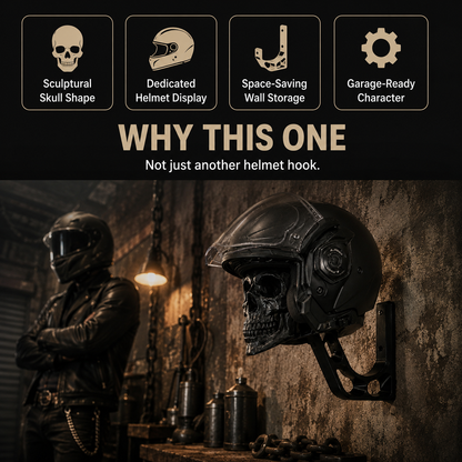 🔥 Limited-Time Offer! 49% OFF - Skull Motorcycle Helmet Wall Mount