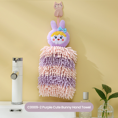 🧼✨ Thick Hanging Cartoon Coral Fleece Hand Towel | Save 60% Today Only