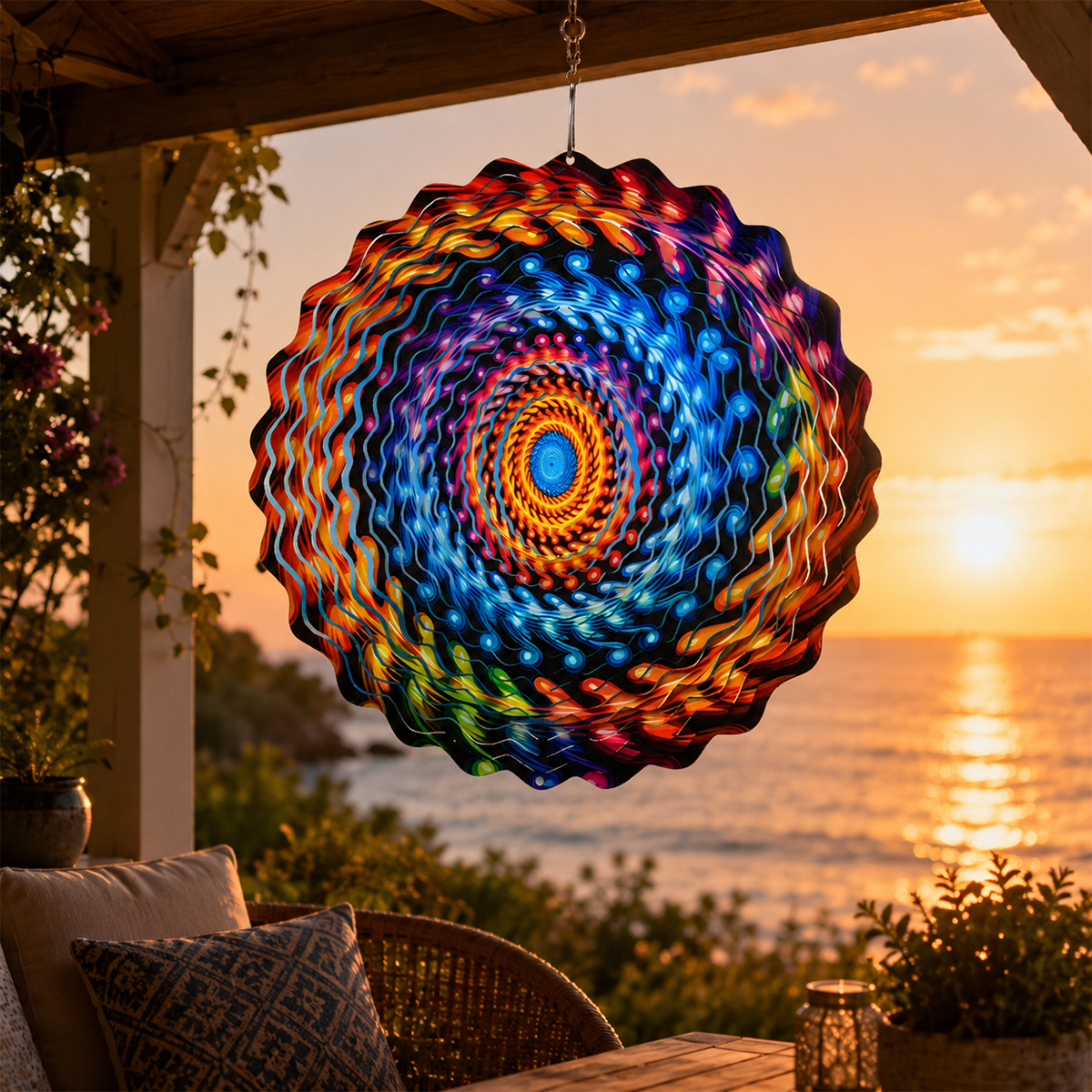 ✨3D Rotating Wind Spinner🏡Metal Garden Hanging Decor for Patio & Yard